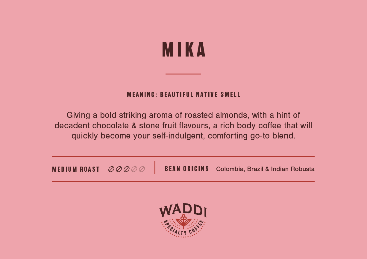 Waddi Specialty Coffee Beans 1kg ƒ?? MIKA Blend.