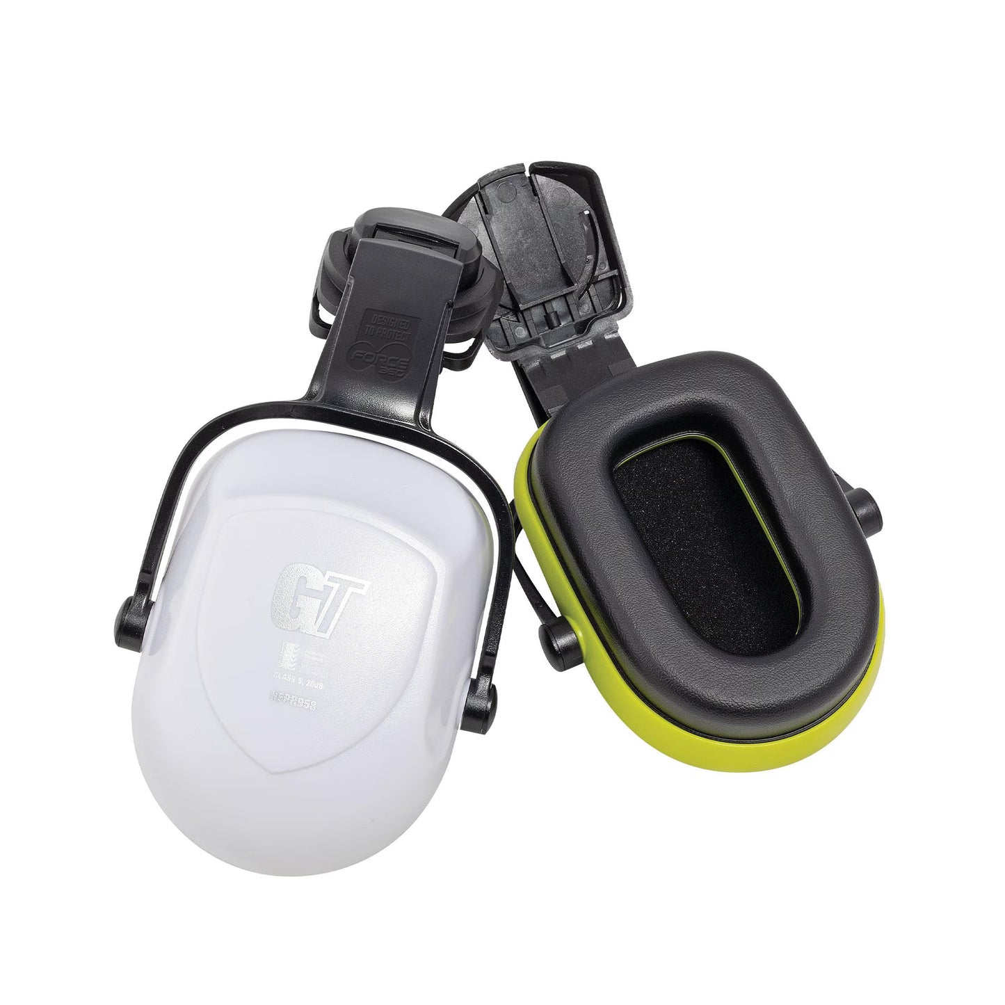 Force 360 - GT Hard Hat Earmuff White Class 5, 29dB, 30mm Slot - HFPR958