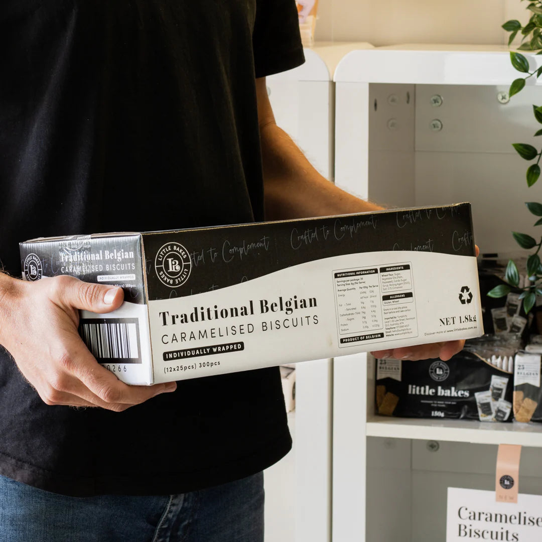 Waddi Speciality Coffee - Little Bakes - Caramel & Cinnamon Sugar Biscuits 300 Box