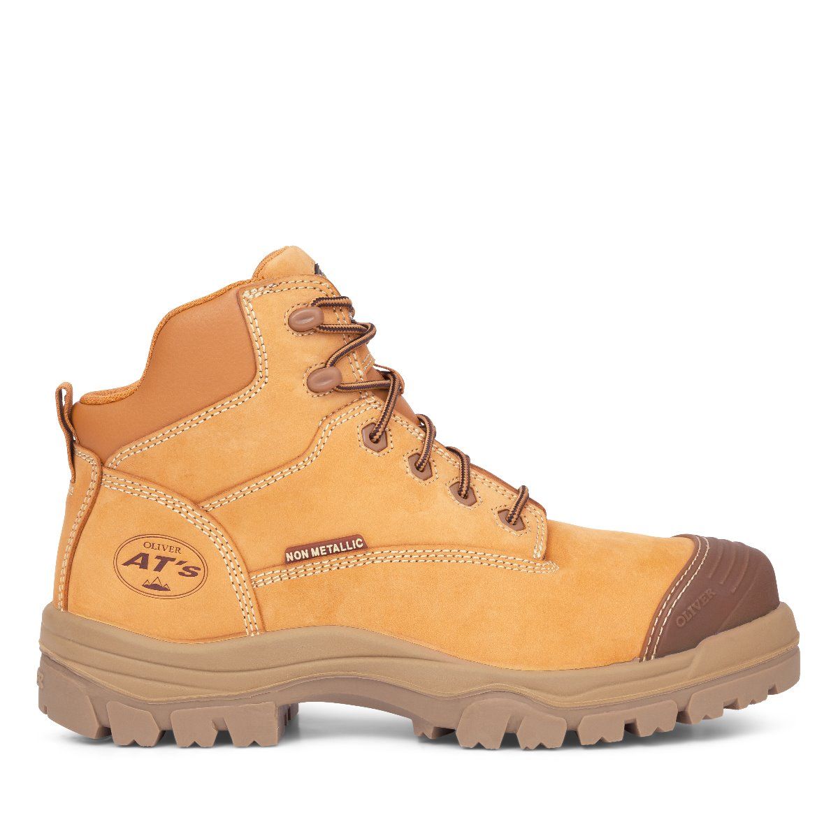 Oliver - 130mm Zip Sided Safety Boots Wheat - 45 630z