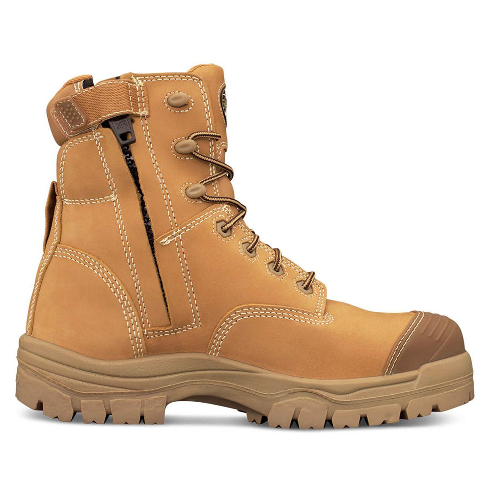 Oliver - 150mm Zip Sided Safety Boots Wheat - 45 632z