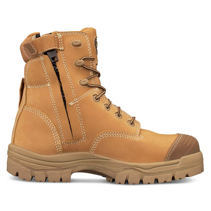 Oliver - 150mm Zip Sided Safety Boots Wheat - 45 632z