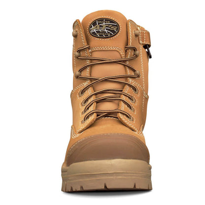 Oliver - 150mm Zip Sided Safety Boots Wheat - 45 632z