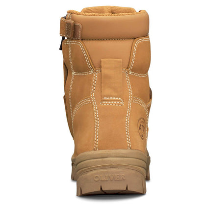 Oliver - 150mm Zip Sided Safety Boots Wheat - 45 632z