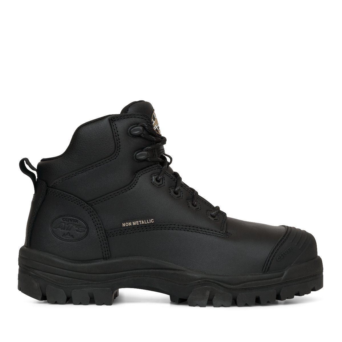Oliver - 130mm Zip Sided Safety Boots Black - 45-640z