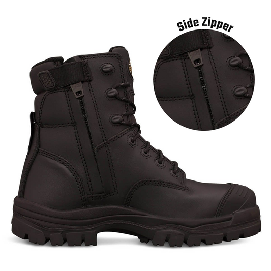 Oliver - 150mm Zip Sided Safety Boots Black - 45 645z