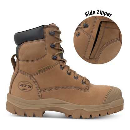 Oliver - 150mm Zip Sided Safety Boots Stone - 45 652z