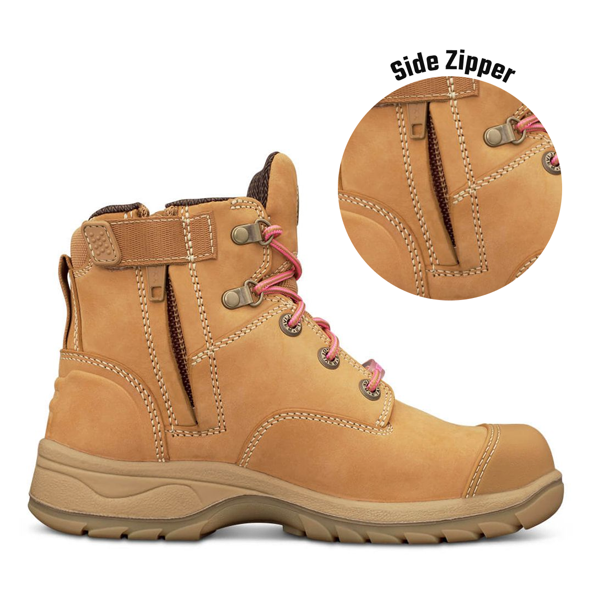 Oliver - Woman's Wheat Zip Sided Boot 49-632z