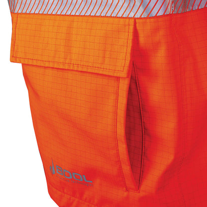 BOOL - FR PPE3 Hi-Vis Parka with Zip-Off Sleeves and Segmented FR Tape - BW1340T4