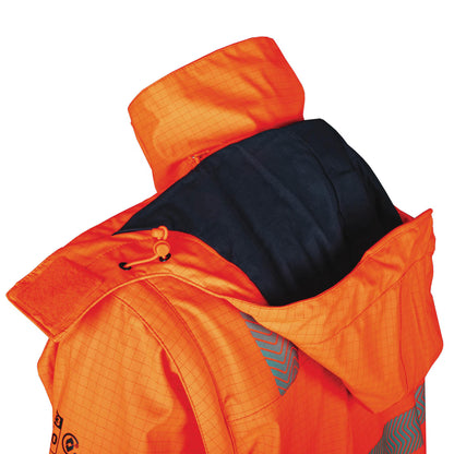 BOOL - FR PPE3 Hi-Vis Parka with Zip-Off Sleeves and Segmented FR Tape - BW1340T4