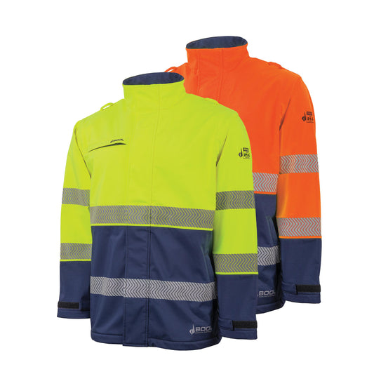 BOOL - PPE2 Hi-Vis Softshell Jacket with Segmented FR Reflective Tape - BW2305T8