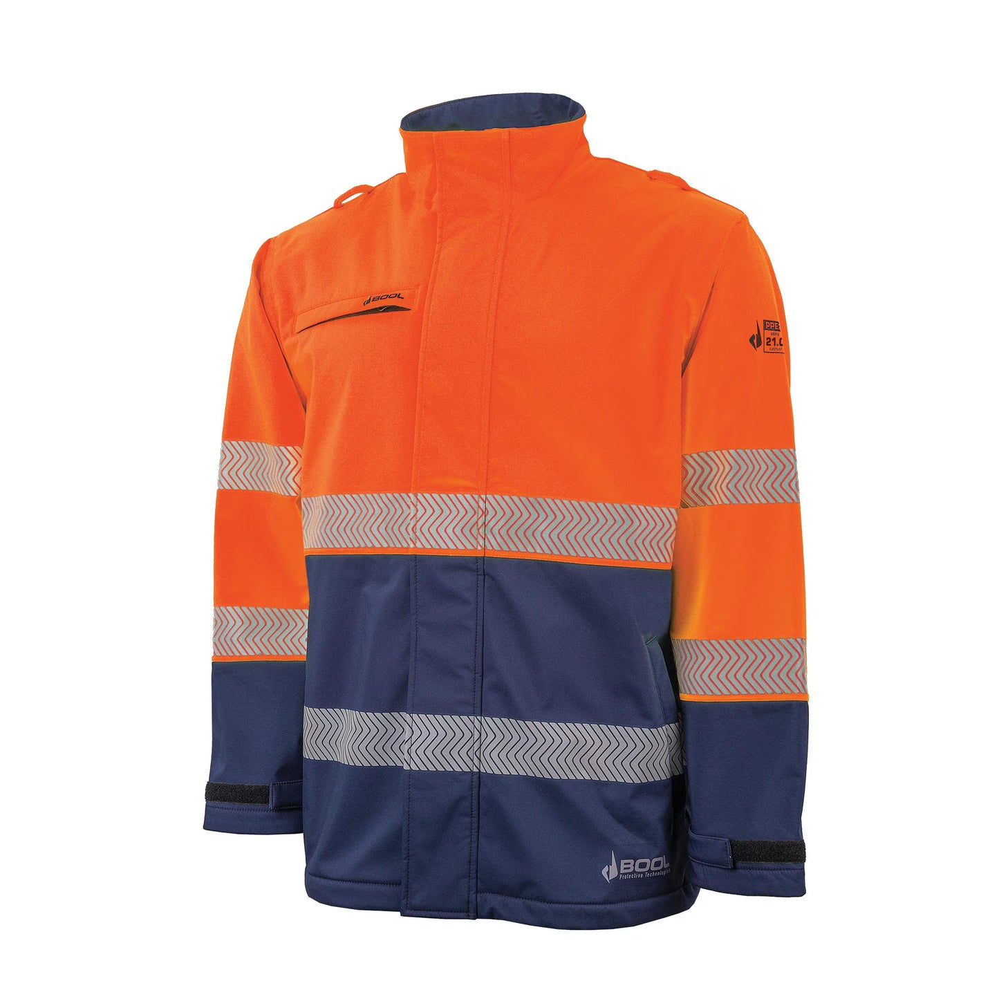 BOOL - Hi-Vis PPE2 Softshell Jacket with Segmented FR Reflective Tape - BW2305T8