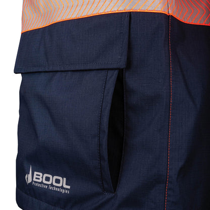 BOOL - FR PPE3 Hi-Vis Parka with Zip-Off Sleeves and Segmented FR Tape - BW2340T4