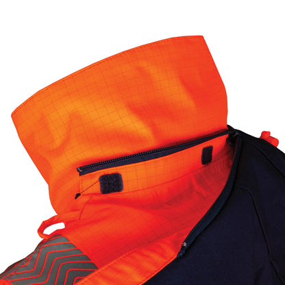 BOOL - FR PPE3 Hi-Vis Parka with Zip-Off Sleeves and Segmented FR Tape - BW2340T4