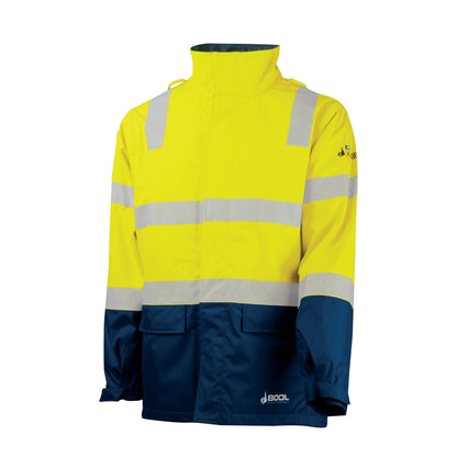 BOOL - FR PPE3 Hi-Vis Parka with Zip-Off Sleeves and Segmented FR Tape - BW2340T4