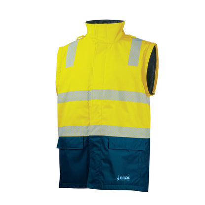 BOOL - FR PPE3 Hi-Vis Parka with Zip-Off Sleeves and Segmented FR Tape - BW2340T4