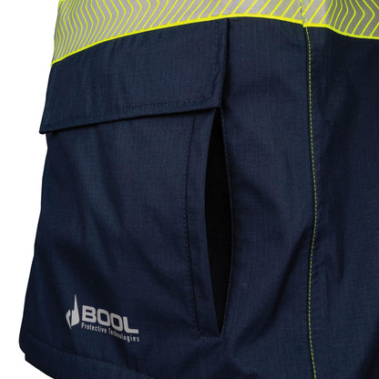 BOOL - FR PPE3 Hi-Vis Parka with Zip-Off Sleeves and Segmented FR Tape - BW2340T4