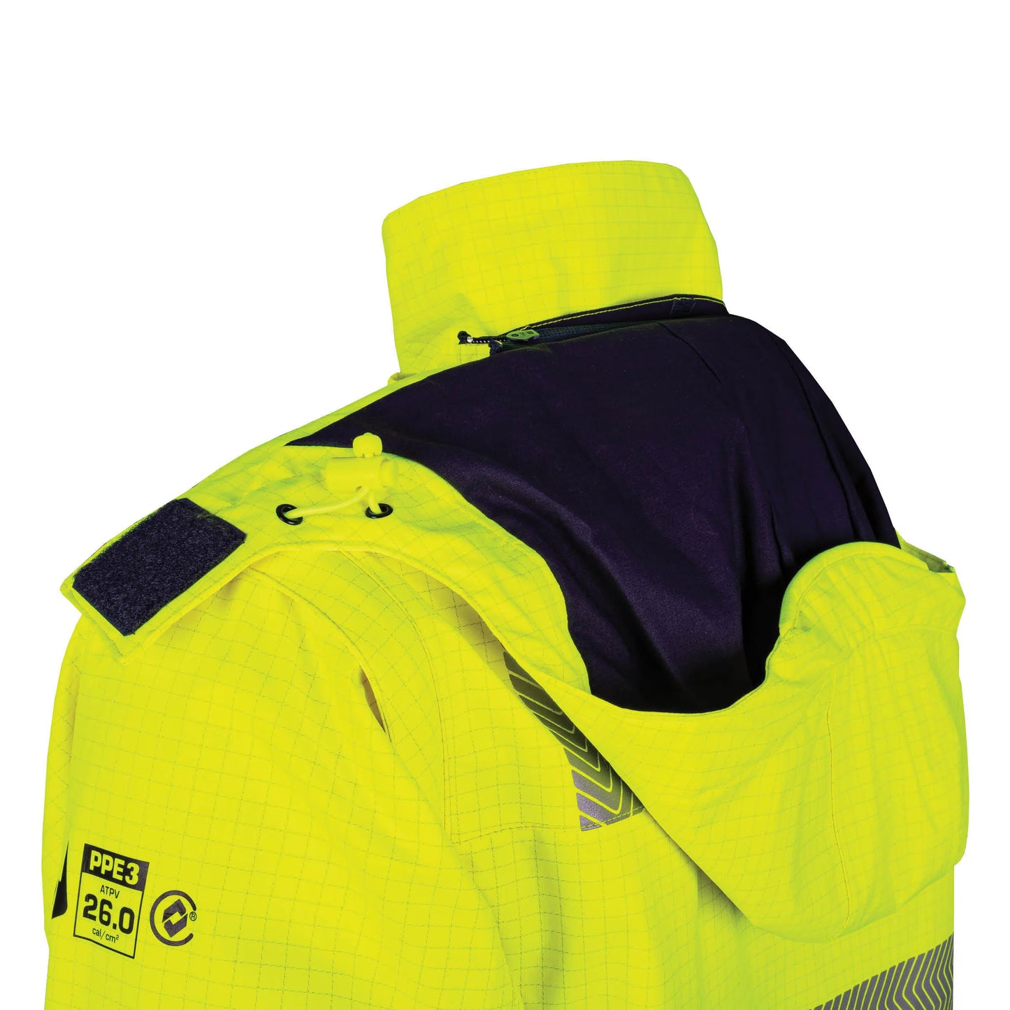 BOOL - FR PPE3 Hi-Vis Parka with Zip-Off Sleeves and Segmented FR Tape - BW2340T4