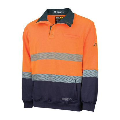 BOOL - PPE2 Two Tone FR Water Repellent Fleece Jumper with Segmented FR Reflective Tape - BW2350T1
