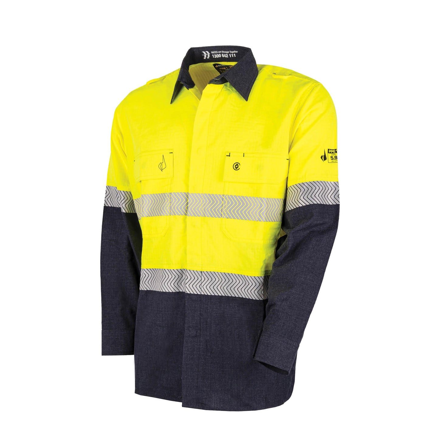 BOOL - Ultra-lightweight PPE1 FR Shirt with Segmented FR Reflective Tape (1 Shirt) - BW2505T1
