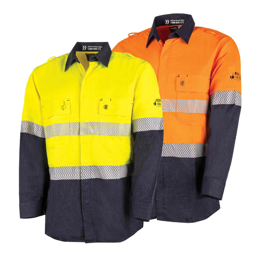 BOOL - Ultra-lightweight PPE2 Two Tone FR Shirt with Segmented FR Reflective Tape (1 Pair) - BW2595T1