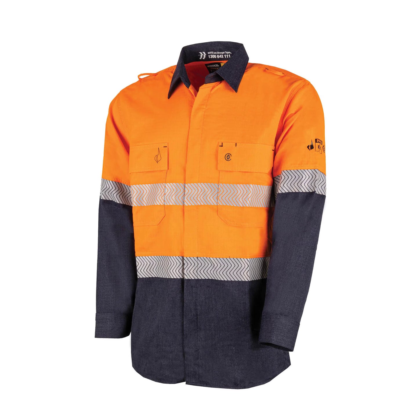 BOOL - Ultra-lightweight PPE2 Two Tone FR Shirt with Segmented FR Reflective Tape (1 Pair) - BW2595T1