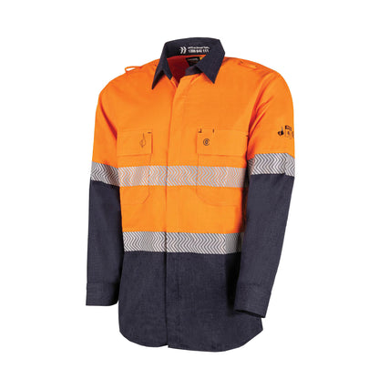 BOOL - Ultra-lightweight PPE2 Two Tone FR Shirt with Segmented FR Reflective Tape (1 Pair) - BW2595T1