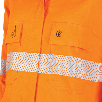 BOOL - Womens Ultra-lightweight PPE2 FR Shirt with Segmented FR Reflective Tape - BWW1595T1