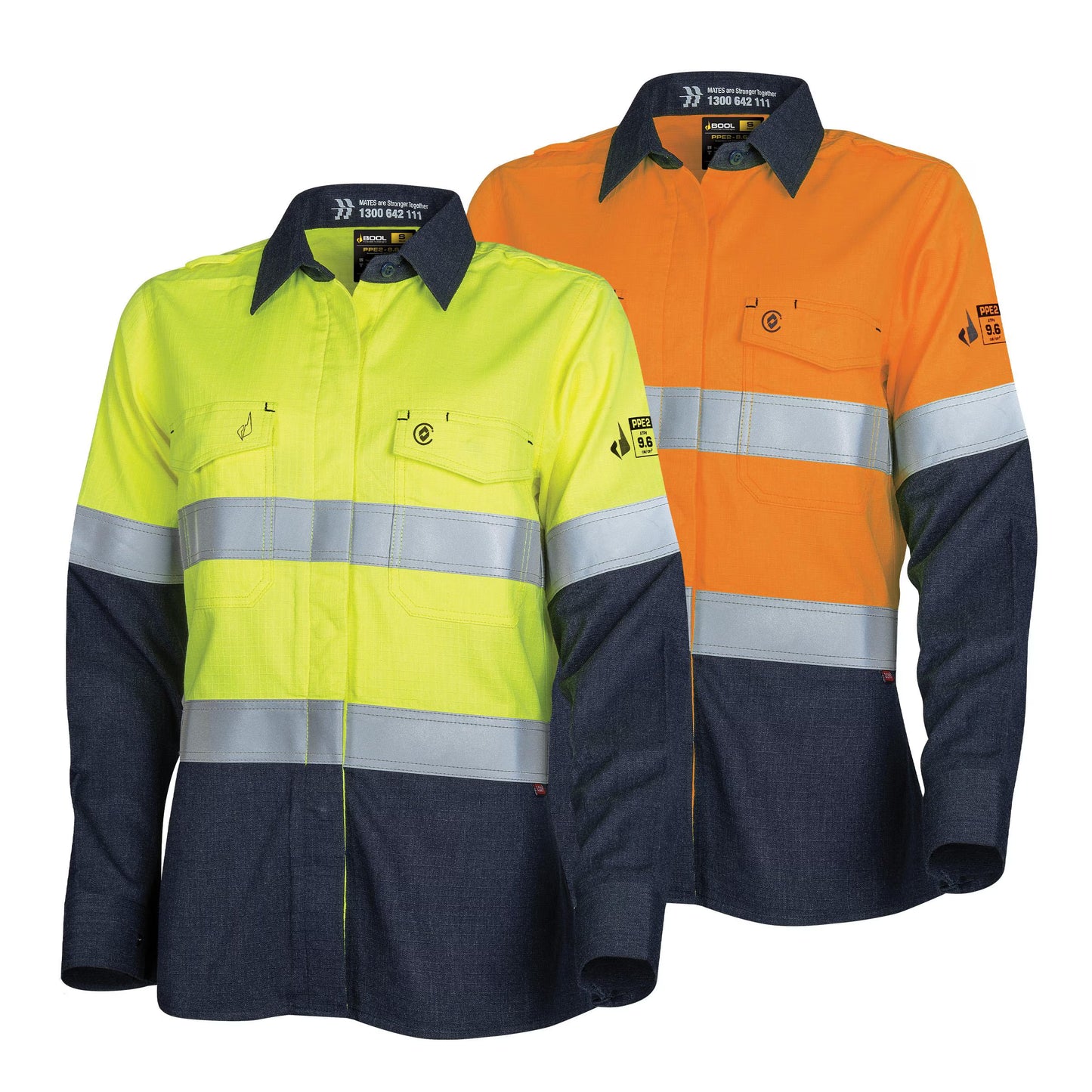 BOOL - Womens Lightweight PPE2 FR Shirt with Loxy Reflective Tape - BWW2590T1