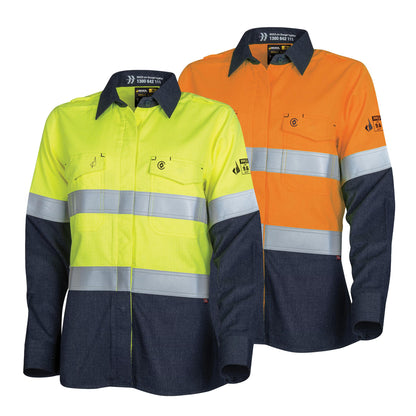 BOOL - Womens Lightweight PPE2 FR Shirt with Loxy Reflective Tape - BWW2590T1