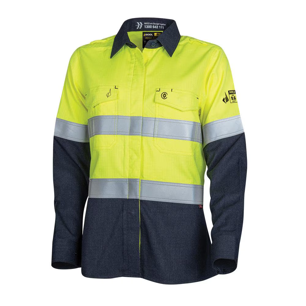 BOOL - Womens Lightweight PPE2 FR Shirt with Loxy Reflective Tape - BWW2590T1
