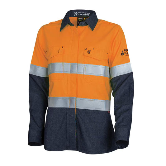 BOOL - Womens Lightweight PPE2 FR Shirt with Loxy Reflective Tape - BWW2590T1