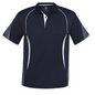 BIZ COLLECTION P405MS MENS RAZOR POLO NAVY/WHITE