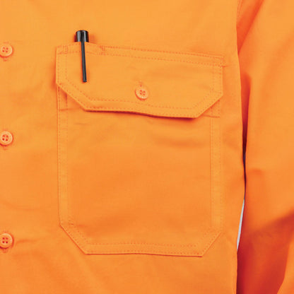 TRu Workwear - Lightweight Vented Hi-Vis Drill Shirt w/Reflective Tape - CS1000T3