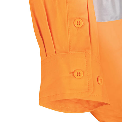 TRu Workwear - Lightweight Vented Hi-Vis Drill Shirt w/Reflective Tape - CS1000T3