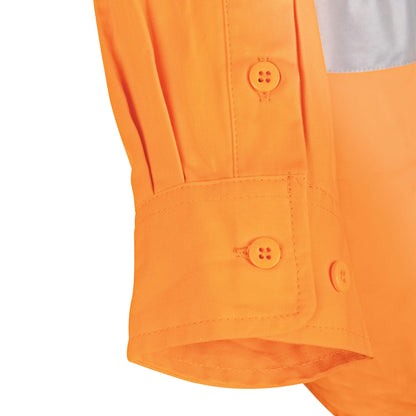 TRu Workwear - Lightweight VIC Rail Hi-Vis Drill Shirt w/Reflective Tape - CS1000T4