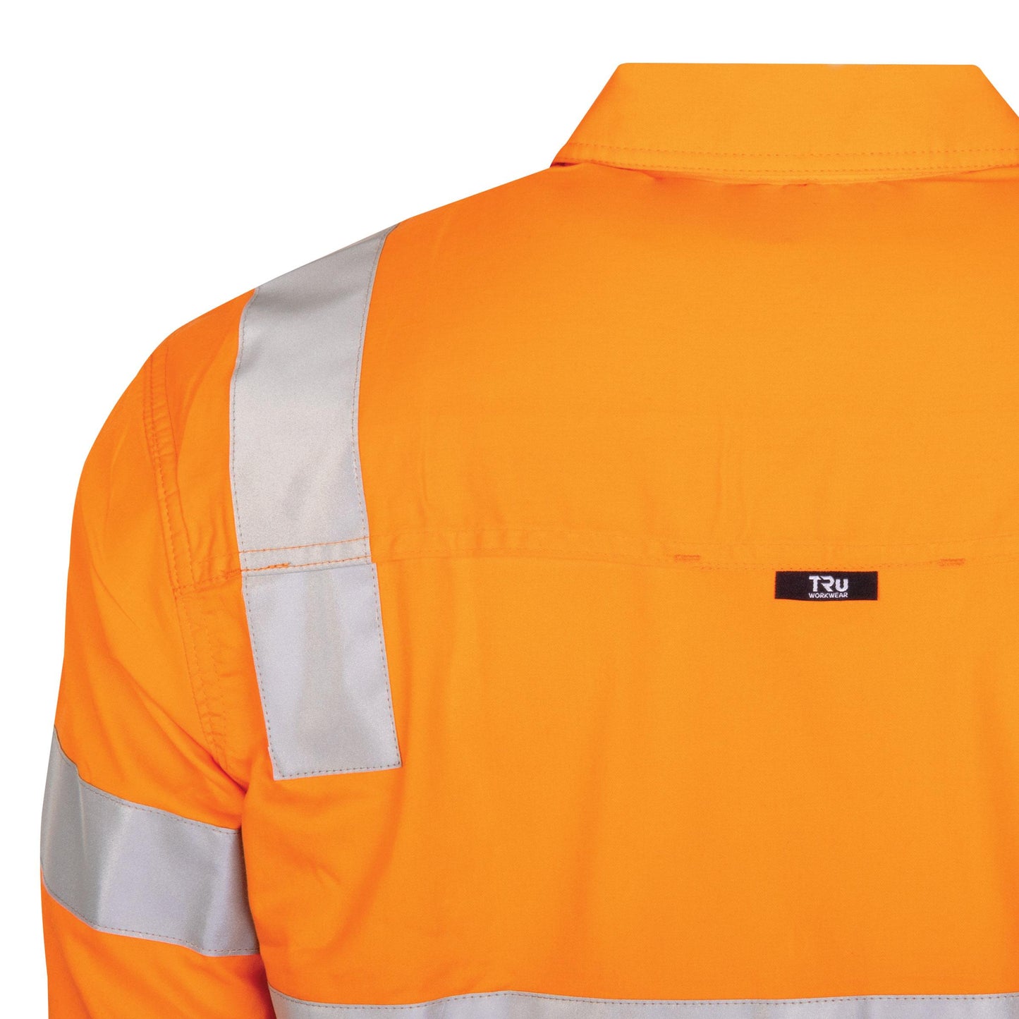 TRu Workwear - Lightweight VIC Rail Hi-Vis Drill Shirt w/Reflective Tape - CS1000T4