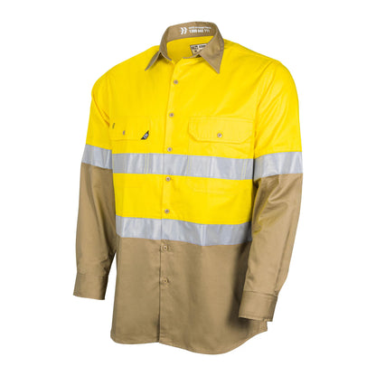 TRu Workwear -Lightweight Vented Hi-Vis Drill Shirt - CS2000T3