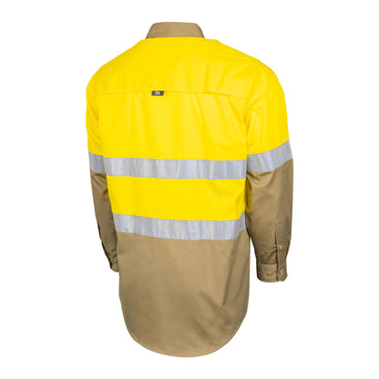 TRu Workwear -Lightweight Vented Hi-Vis Drill Shirt - CS2000T3