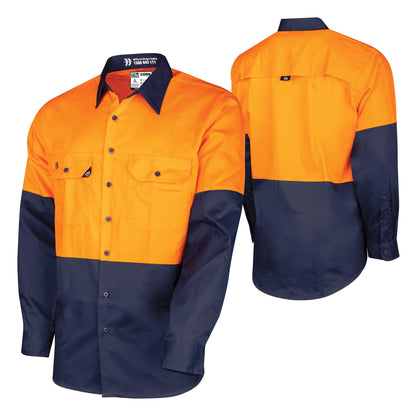 TRu Workwear -Lightweight Vented Hi-Vis Drill Shirt - CS2000