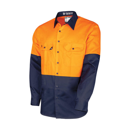TRu Workwear -Lightweight Vented Hi-Vis Drill Shirt - CS2000