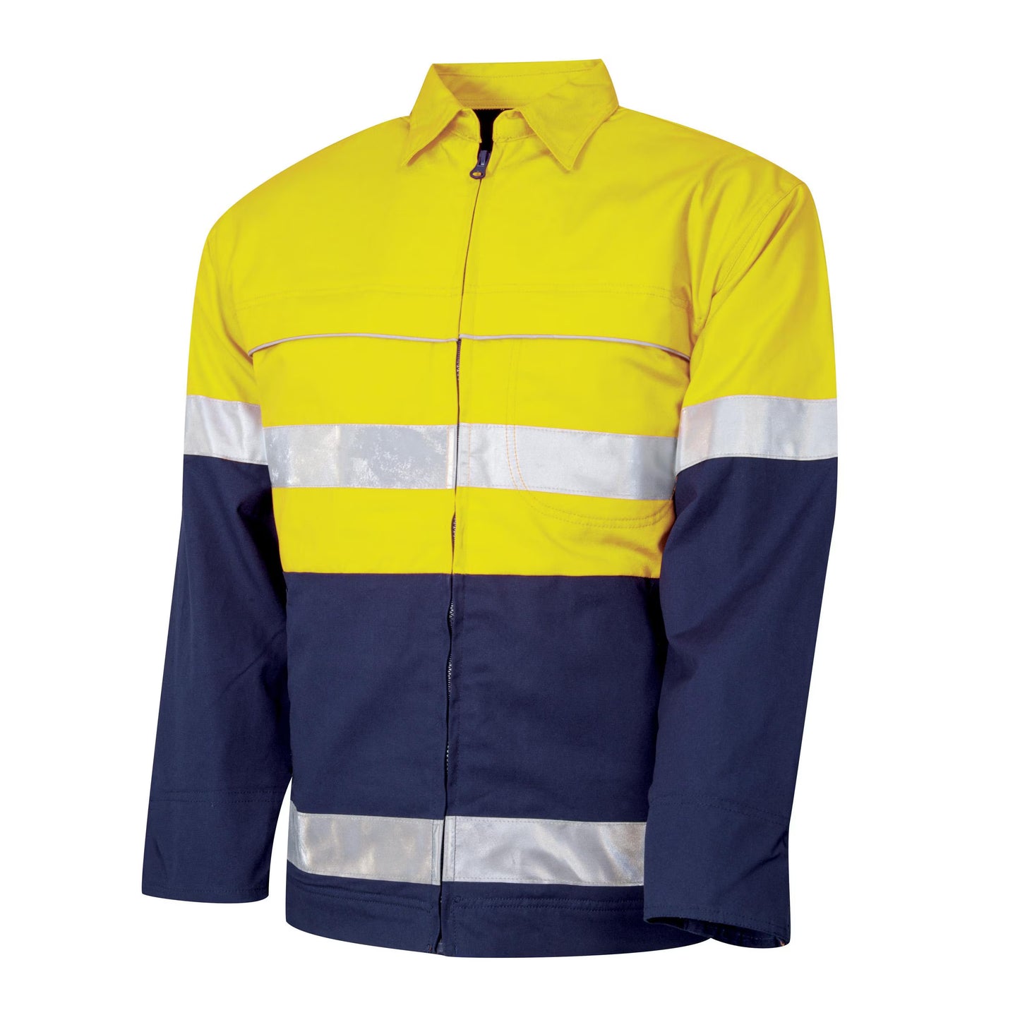 TRu Workwear - Midweight Hi-Vis Cotton Drill Jacket with Reflective Tape - DJ2192T1