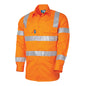 TRu Workwear - Lightweight VIC Rail Vented L/S Hi-Vis Drill Shirt w/Perforated Reflective Tape - DS1166T4