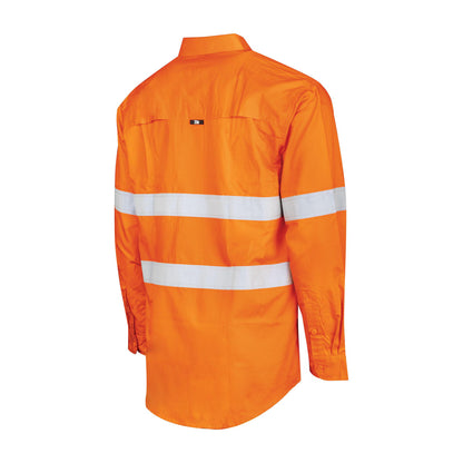 TRu Workwear - Ripstop L/S Vented Hi-Vis Cotton Shirt w/Reflective Tape - DS1169T1