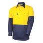 TRu Workwear - Regular Weight L/S Cotton Hi-Vis Closed Front Shirt - DS2114