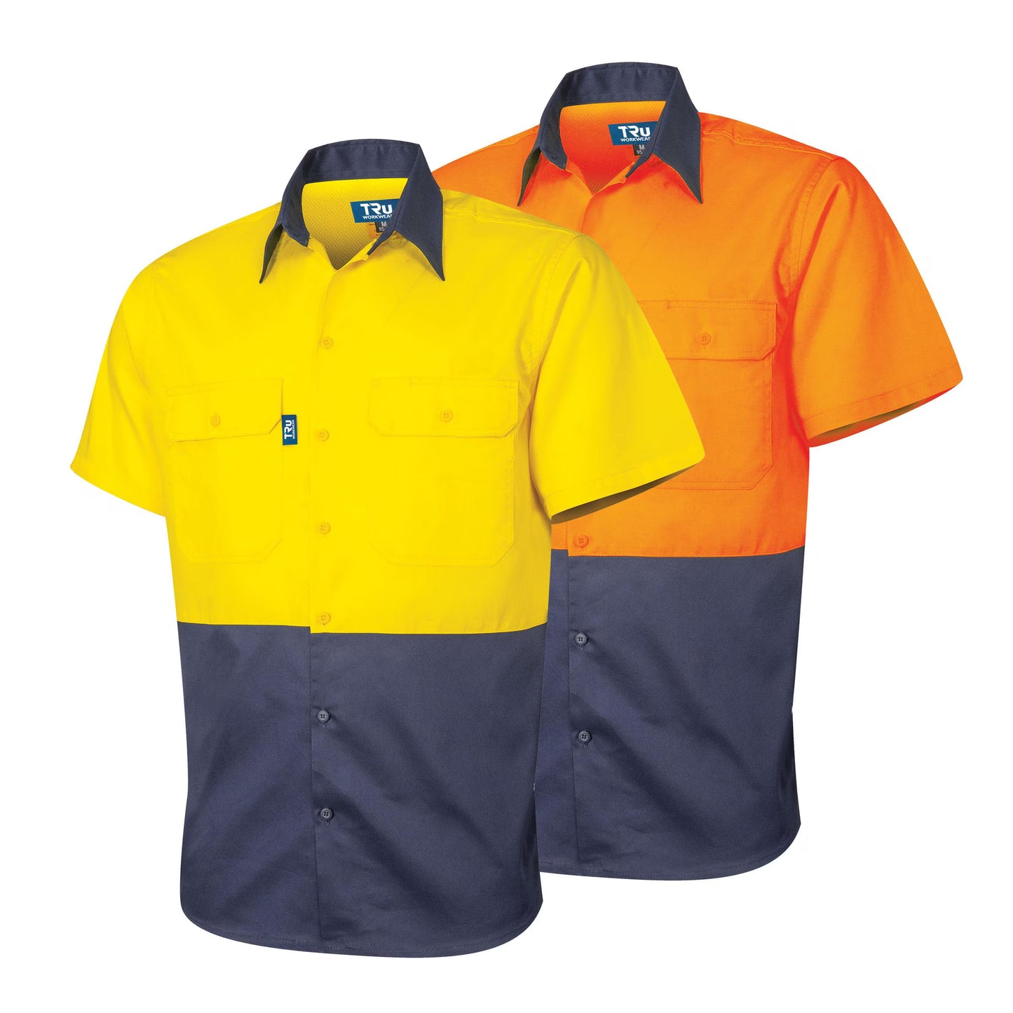 TRu Workwear -Lightweight Vented S/S Hi-Vis Drill Shirt - DS2165