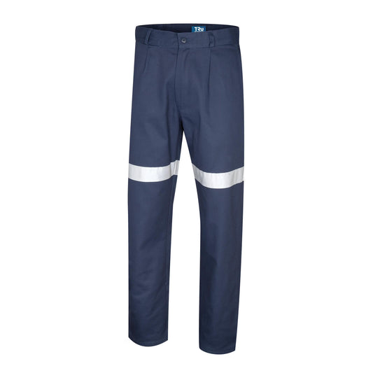 TRu Workwear - Heavyweight Cotton TRousers w/Reflective Tape - DT1140T
