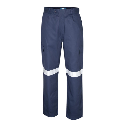 TRu Workwear - Heavyweight Cotton Cargo TRousers w/Reflective Tape  - DT1142T