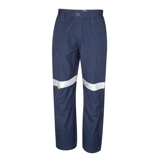 TRu Workwear - Midweight Cotton Cargo TRousers w/Reflective Tape - DT1150T