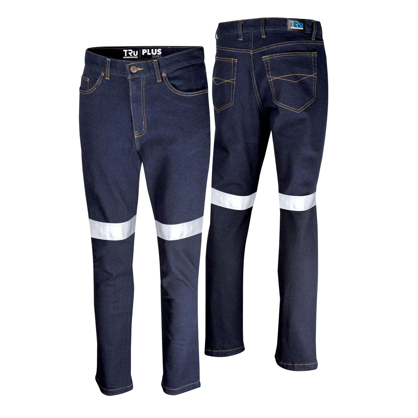 TRu Workwear - Stretch Denim Jeans w/Reflective Tape - DT1156T